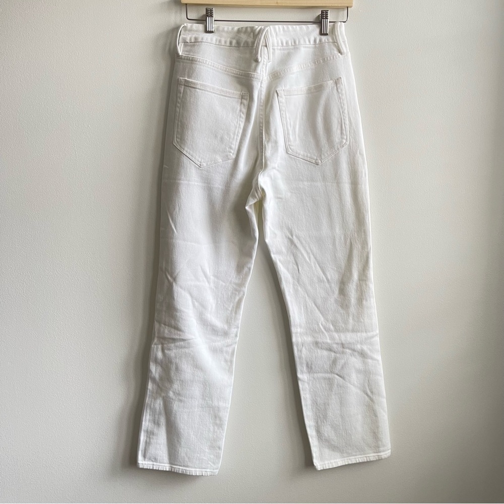 ❌SOLD❌ GOOD American Good Vintage Straight Leg jeans High Rise White denim Zip - Picture 5 of 10